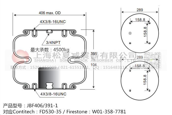 JBF406/391-2橡膠<a href='http://yeham.cn/' target='_blank'><u>空氣彈簧</u></a>