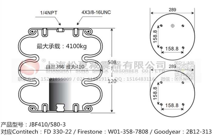 JBF410/580-3橡膠<a href='http://yeham.cn/' target='_blank'><u>空氣彈簧</u></a>